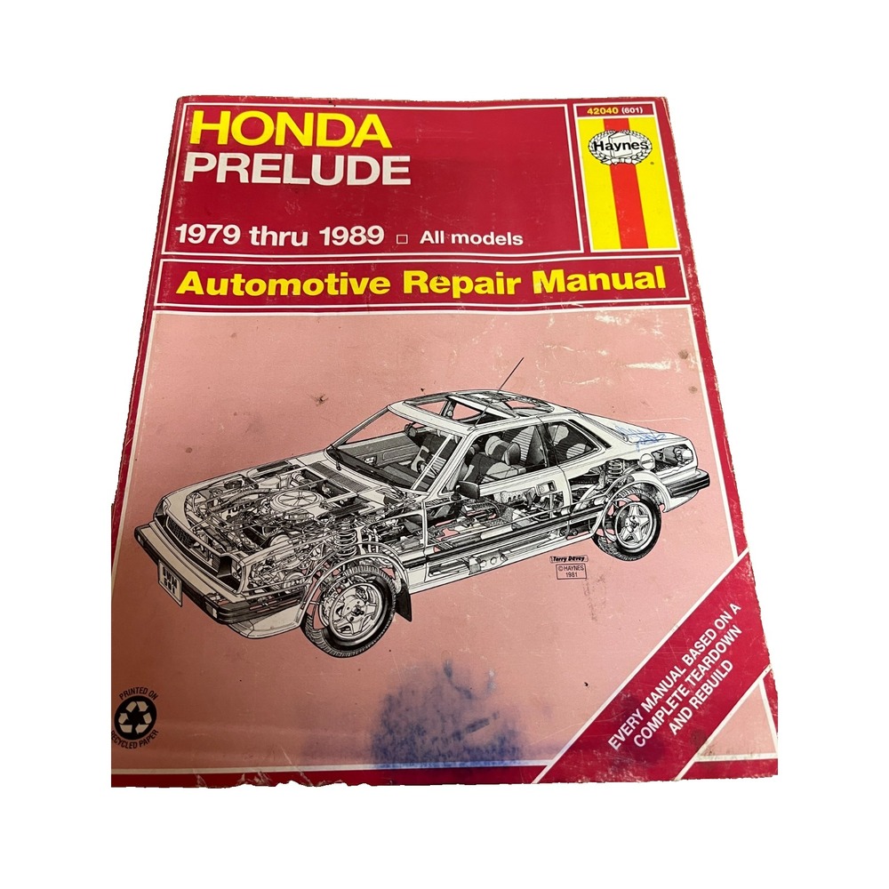 Haynes (601) 1979-1989‎ HONDA Prelude Auto Repair Manual All Models